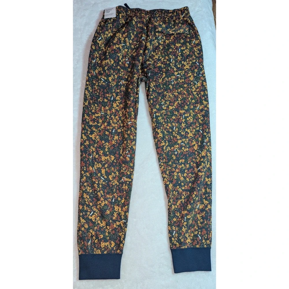 Nike Mens Floral Snakeskin‎ Print Fleece Joggers Midnight Navy FQ6149-410 Medium